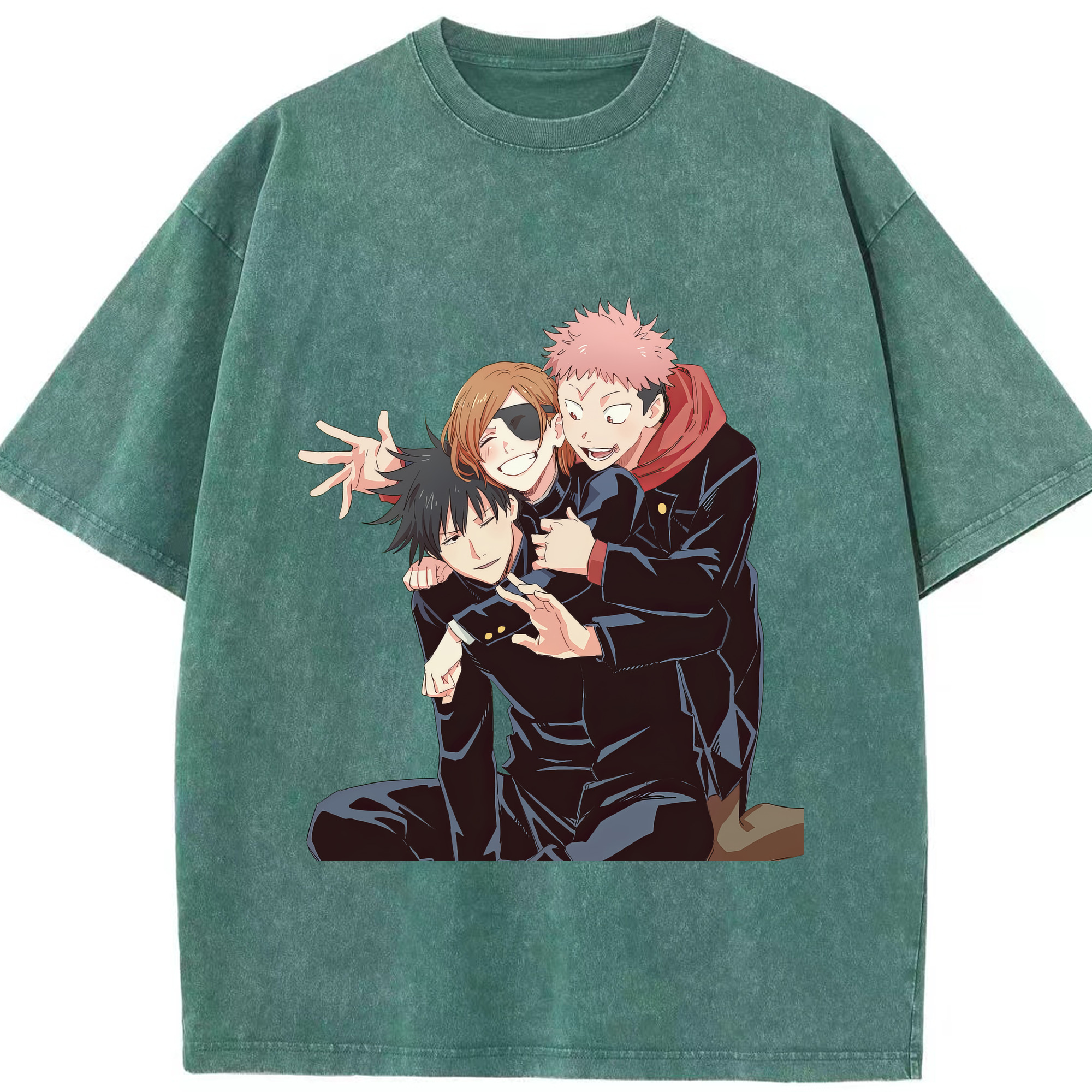 （画像用） 呪術廻戦 Jujutsu Kaisen 綿100% ヴィンテージ風 半袖Tシャツ（フロントプリント）